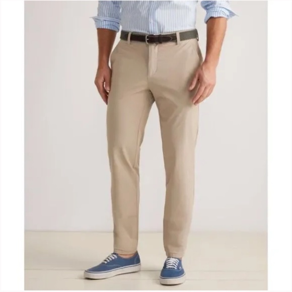 Vineyard Vines On The Go Performance Chino Khaki 36x32 - Picture 1 of 9